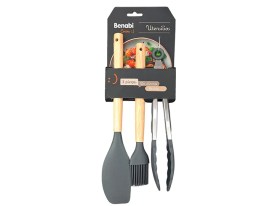 Set 3 utensilios de silicona en blister